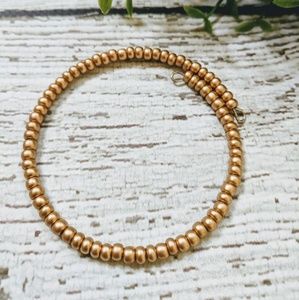 Handcrafted Brushed Gold beaded bracelet